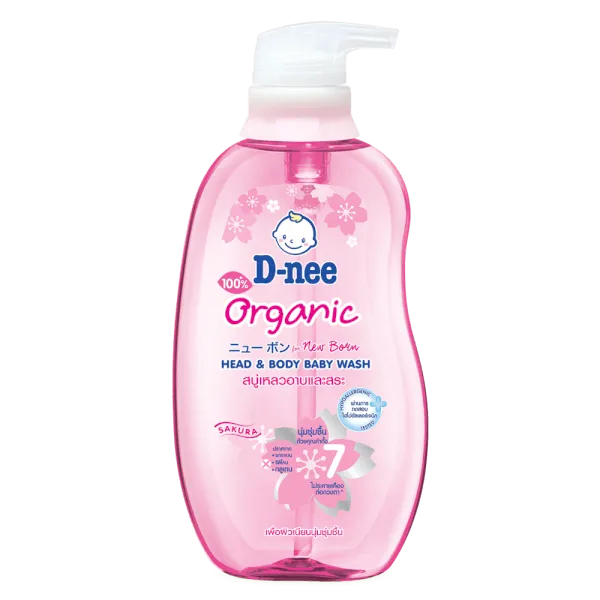 Sữa tắm gội toàn thân D-nee Organic Thái Lan - Sakura 380ml