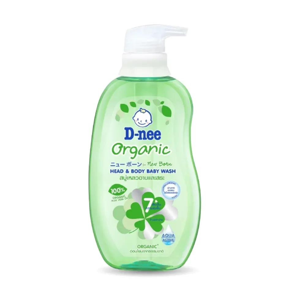 Sữa tắm gội toàn thân D-nee Organic Thái Lan - Smile Booster Xanh 380ml