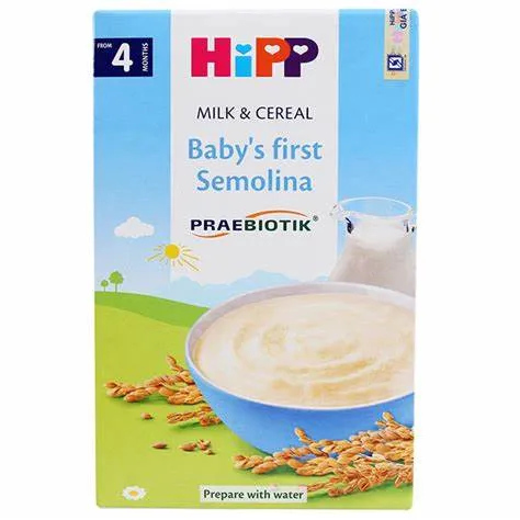 Bột ngũ cốc dinh dưỡng Hipp Croatia - Ngũ Cốc Ăn Dặm Khởi Đầu Semolina 250g ( trên 4 tháng )