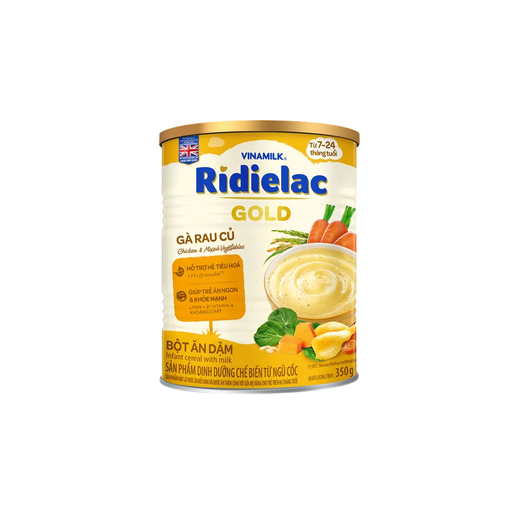 Bột ăn dặm Ridielac Việt Nam - Gà Rau Củ 350g ( 6 - 24 tháng )