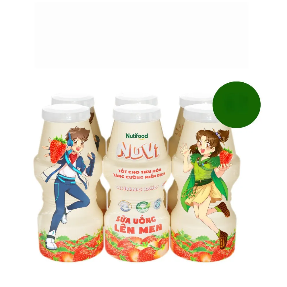 Sữa uống lên men Nuvi Việt Nam - Hương Dâu 100ml ( trên 2 tuổi )